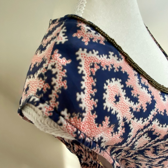 Sejour Silk Blend Beaded Neckline Light Casual Sleeveless Tank Blouse-Sz-22W - Picture 5 of 16